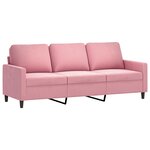 vidaXL Ensemble de canapés 2 Pièces avec coussins Rose Velours