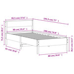vidaXL Cadre de lit sans matelas 90x190 cm bois de pin massif