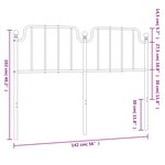 vidaXL Tête de lit métal noir 135 cm