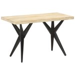 vidaXL Table à manger 120x60x76 cm Bois de manguier massif