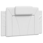 vidaXL Lit avec matelas blanc 90x190 cm similicuir