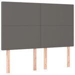 vidaXL Tête de lit à LED Gris 144x5x118/128 cm Similicuir
