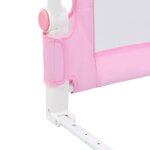 vidaXL Barrière de sécurité de lit d'enfant Rose 120x42 cm Polyester