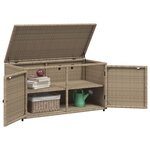 vidaXL Armoire de rangement jardin beige 110x55x60 5 cm résine tressée