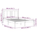 vidaXL Cadre de lit sans matelas 200x200 cm bois massif de pin