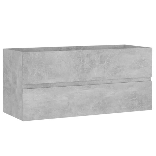 vidaXL Armoire d'évier Gris béton 100x38 5x45 cm Bois d'ingénierie