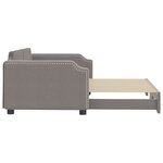 vidaXL Lit de jour avec lit gigogne taupe 100x200 cm tissu