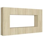 vidaXL Ensemble de meubles TV 8 Pièces Chêne sonoma Bois d'ingénierie