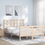vidaXL Cadre de lit sans matelas 140x200 cm bois massif