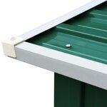 vidaXL Abri de stockage de bois Acier galvanisé 172x91x154 cm Vert
