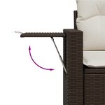 vidaXL Salon de jardin avec coussins 9 Pièces marron résine tressée