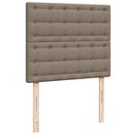 vidaXL Sommier à lattes de lit matelas et LED taupe 120x190 cm tissu