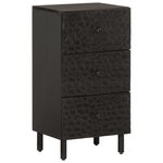 vidaXL Armoire latérale noir 40x33x75 cm bois massif de manguier
