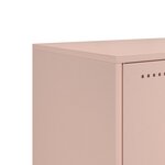 vidaXL Meuble TV rose 100 5x39x60 5 cm acier