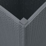 vidaXL Jardinières 4 Pièces gris 32 5x32 5x57 cm polypropylène