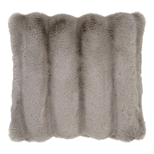 Coussin en fourrure artificielle beige 45 x 45 cm