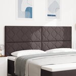 vidaXL Tête de lit Blocs en Diamant Marron Foncé 200 cm Tissu