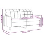 vidaXL Canapé à 2 places Rose 140 cm Velours