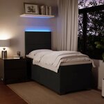 vidaXL Sommier à lattes de lit avec matelas Noir 100x200 cm Velours