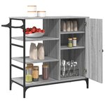 vidaXL Chariot de cuisine sonoma gris 87 5x38 5x84 5cm bois ingénierie