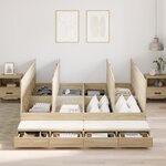 vidaXL Cadre de lit de rangement Chêne Sonoma 200x200 cm