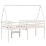 vidaXL Lit haut sans matelas blanc 90x190 cm bois de pin massif
