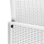 vidaXL Ensemble de salle à manger de jardin 5 pièces avec coussins en poly rotin blanc