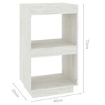 vidaXL Bibliothèque Blanc 40x35x71 cm Bois de pin massif