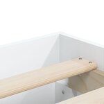vidaXL Cadre de lit avec tiroirs blanc 135x190 cm bois d'ingénierie