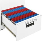 vidaXL Classeur Blanc 46x62x102 5 cm Acier