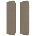 vidaXL Tête de lit avec oreilles Taupe 203x16x78/88 cm Tissu