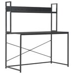 vidaXL Bureau d'ordinateur Noir 120 x 60 x 138 cm