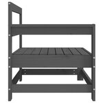 vidaXL Canapés d'angle de jardin 2 Pièces gris bois de pin massif