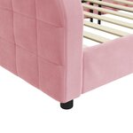 vidaXL Lit de repos rose 90x200 cm velours