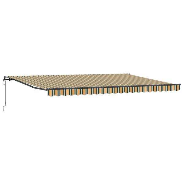Auvent rétractable automatique vidaXL Vert et Jaune 500x300 cm