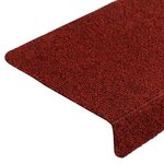 vidaXL Tapis de marches d'escalier 10Pièces Bordeaux 65x21x4cm Aiguilleté
