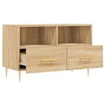 vidaXL Meuble TV Chêne sonoma 80x36x50 cm Bois d'ingénierie