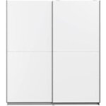 Armoire 2 portes coulissantes - Panneaux de particules - Blanc - 170 3 x 61 2 x 190 5 cm - ULOS