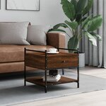 vidaXL Table basse chêne marron 50x50x50 cm bois d'ingénierie