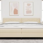 Tête de lit LED vidaXL Design Blocs en Diamant Crème 200 cm Tissu