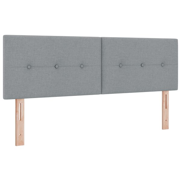 Tête de lit capitonnée gris clair 140 cm en tissu