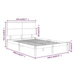 vidaXL Cadre de lit sans matelas 140x190 cm bois de pin massif