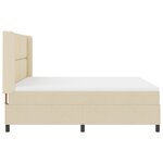 lit à ressorts vidaXL avec matelas et LED Crème 180x200 cm en tissu