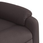 vidaXL Fauteuil de massage inclinable Marron foncé Tissu