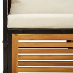vidaXL Salon de jardin avec coussins 5 Pièces Bois d'acacia solide
