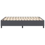 vidaXL Lit Box Spring Gris Foncé 140x200 cm Tissu Corde