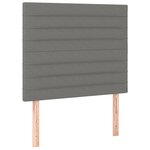 vidaXL Sommier à lattes de lit avec matelas Gris foncé 80x200 cm Tissu