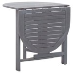 vidaXL Ensemble à manger de jardin 5 Pièces Bois d'acacia massif Gris