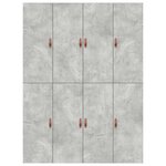 Cadre de lit de rangement vidaXL Gris béton 140x200 cm