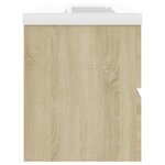 vidaXL Armoire d'évier avec lavabo intégré Chêne sonoma Aggloméré